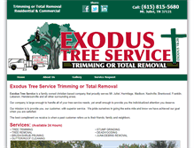 Tablet Screenshot of exodustreeservice.com